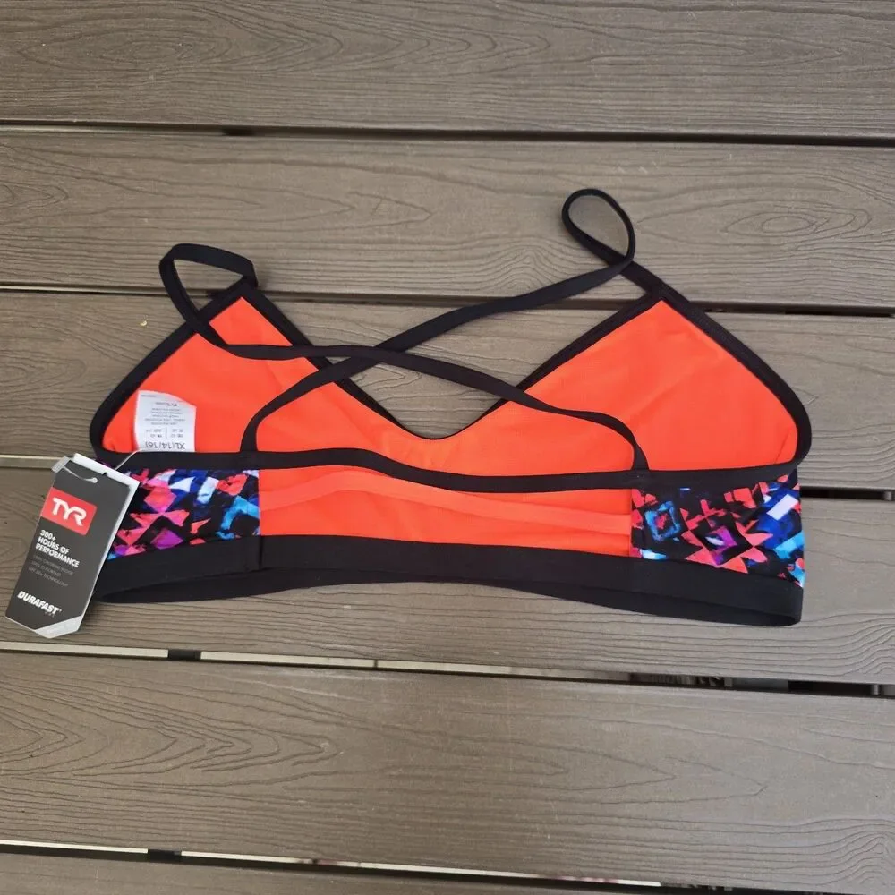 TYR Women's Trinity Top Bundle All American & Meso Sz XL New